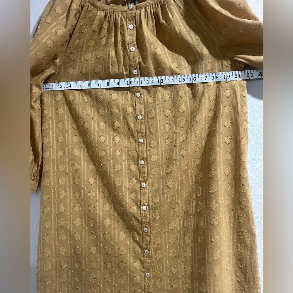 Anthropologie Golden Button-Front Mini Dress - Picture 6 of 10